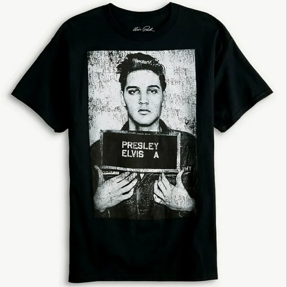 Elvis Presley Army Photo Black T-shirt. Size XL - Picture 4 of 4